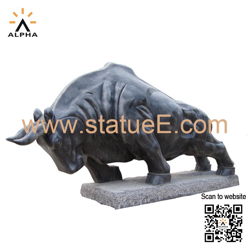 Marble bull statue